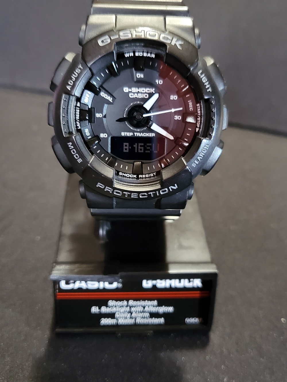 Casio G-Shock GMA-S130 Step Tracker Black Gray Digital-Analog Watch